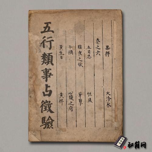 《五行類事占徵驗》